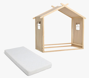 LEVI Montessorisäng 70x140 natur med madrasspaket – komplett lösning från Minitude