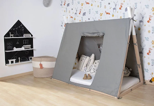 Tipi juniorsäng 70x140 natur/vit – premium bokträ, perfekt första säng